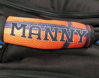 Basketball Bag Handle Wrap for with name for easy Identification,  Team sports bags for Basketball, Travel ball duffel bag handle wrap