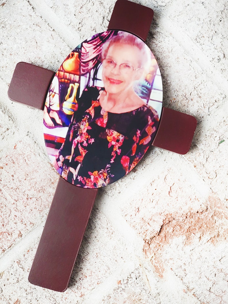In Memory Photo Cross, Memorial cross, loss of a loved one, In remembrance Cross with picture, Grandma photo memorial, Grieving, loss image 9