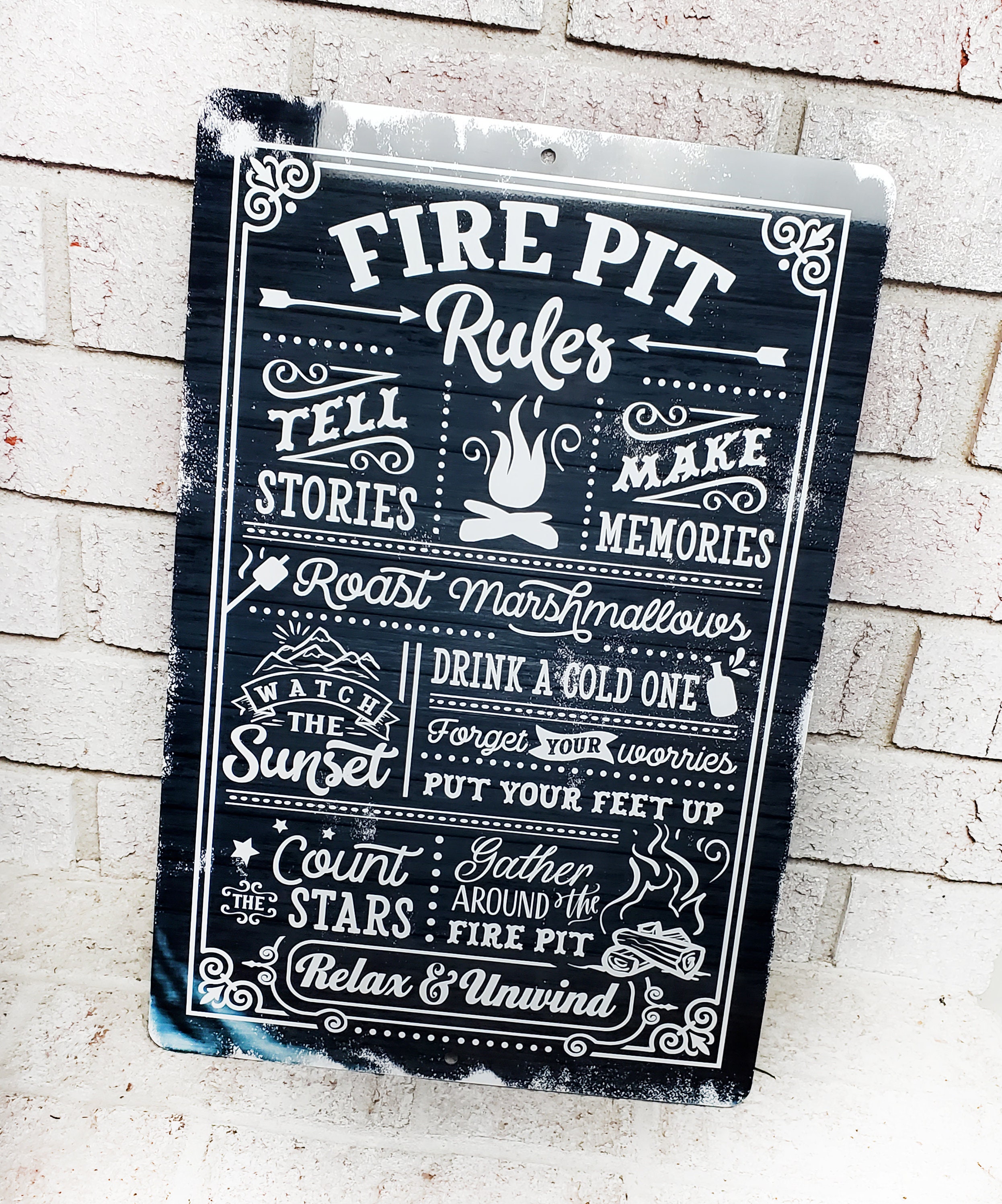 Camping Sign Personalized Paradise Sunset Metal Yard Decor Backyard Firepit Camping Sign Personalized Paradise Sunset Metal Yard Decor Backyard Firepit
