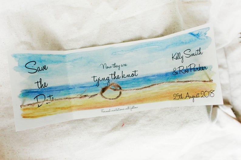 Beach Save The Dates Set Of 25 Destination Wedding Etsy