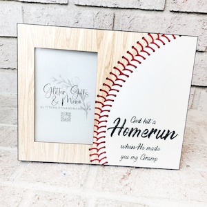 Regali per il nonno, nonno baseball, Cornici per papà, Cornice per foto, regalo per allenatori, Regali per baseball, Cornice personalizzata, Festa del papà del nonno