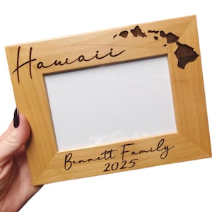 Family Vacation Picture frame, Honeymoon , destination wedding picture frame 4x6 landscape picture frame, personalized family vacation frame