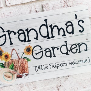 Grandma's Garden outdoor metal Garden sign, Indoor/Outdoor metal yard signs, Grandma's Garden, Little Helpers Welcome, Mothers day gift image 10