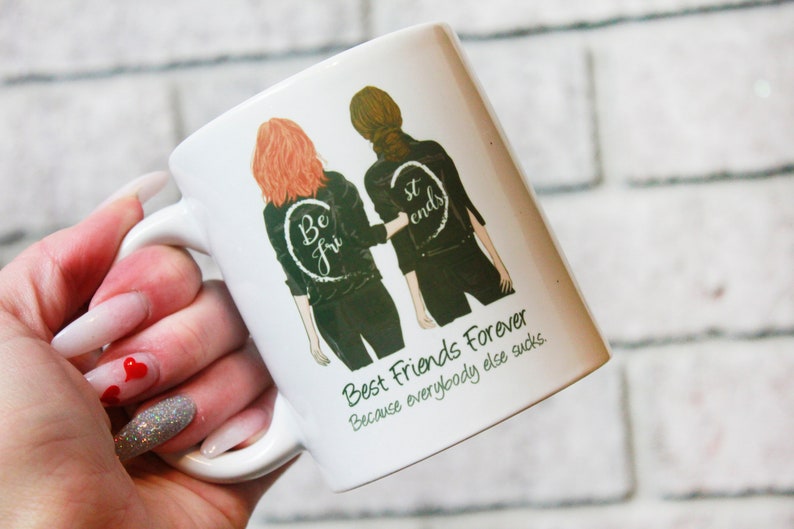 Best Friends Coffee Cups Best Friends Because Everybody Else Etsy