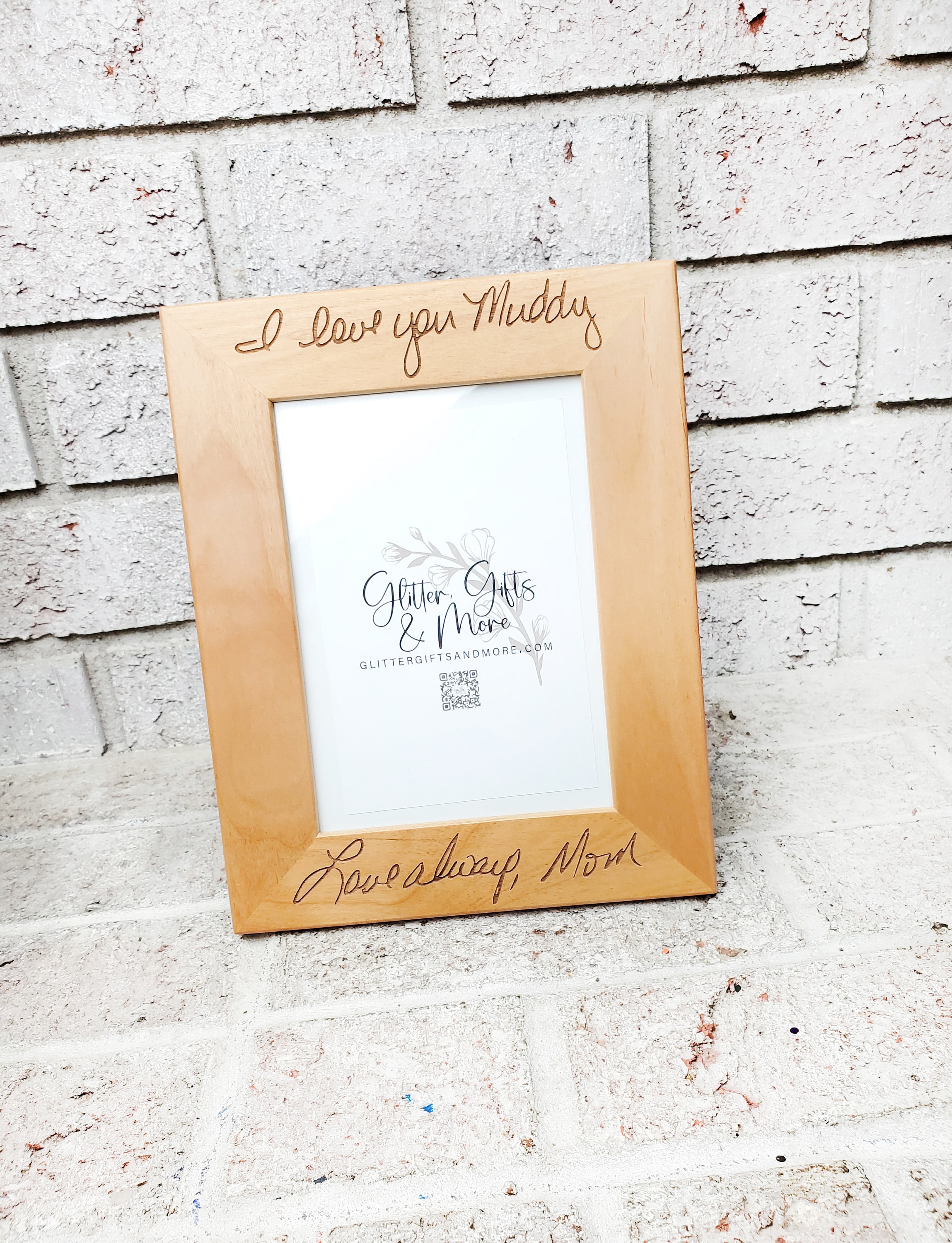 Engraved Handwriting Photo Frame, Memorial Gift, Custom Wood Frame - Etsy