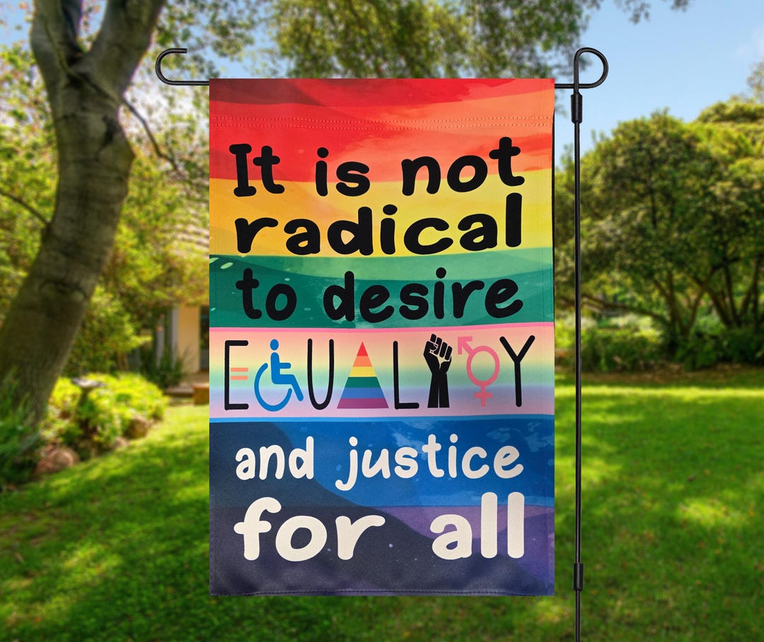 Equality Justice Garden Flag 12x18 – LGBTQ+ Pride, Inclusive Decor - Etsy
