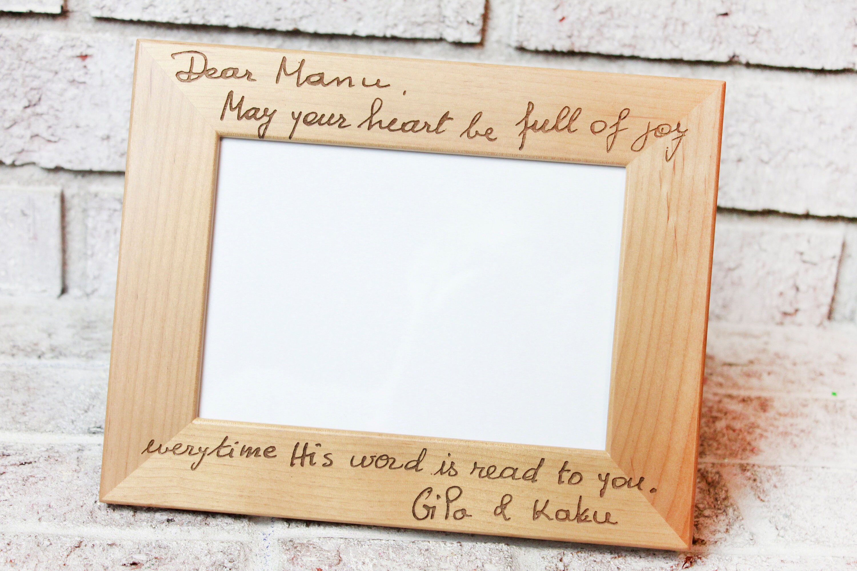 Your Handwriting engraved on a Frame 5x7 picture frame Etsy