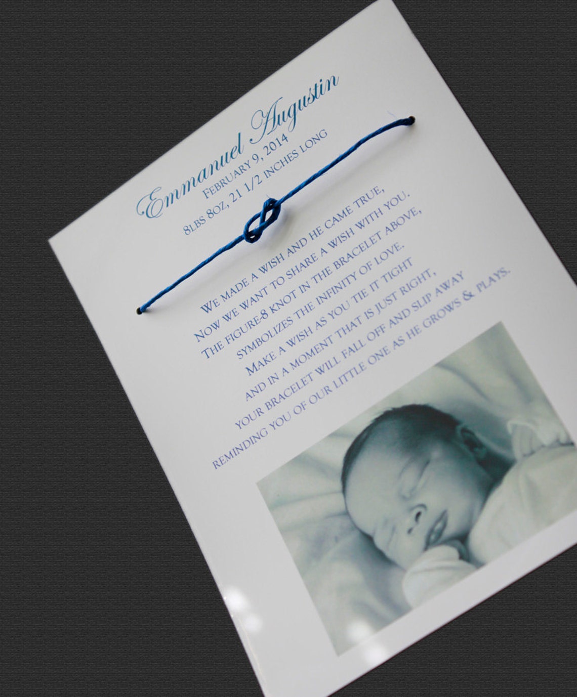 Birth Announcements New Baby Wish Bracelet Party Favors Baby Etsy