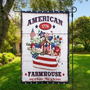 Independence Day, Fourth of July, America, 1776, 4th of July, Garden Flags, Patriotic Flag, Summer Garden Flag, America&#39;s Birthday Flag