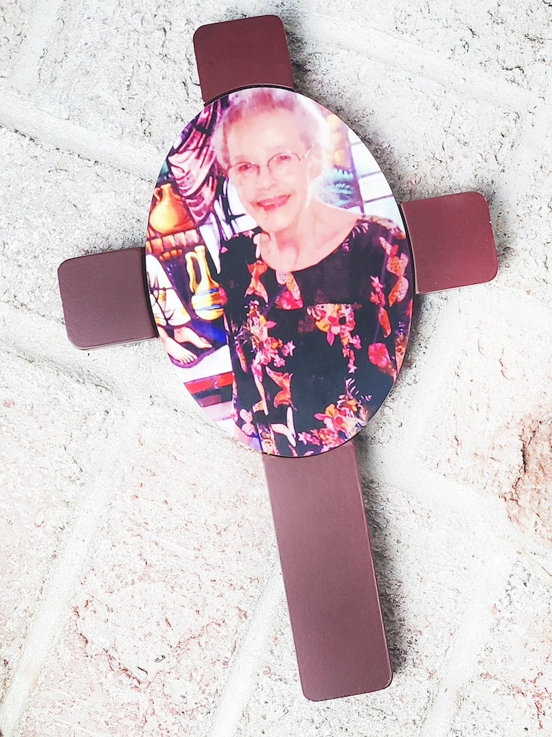 In Memory Photo Cross, Memorial cross, loss of a loved one, In remembrance Cross with picture, Grandma photo memorial, Grieving, loss image 10