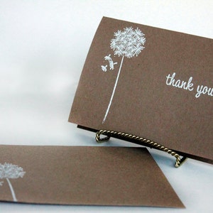 Simple Thank You Cards Set of 10 // Thank You Note Card // Blank Notecards // Simple Card Set // Stationary // Rustic Wedding Thank You Card image 2