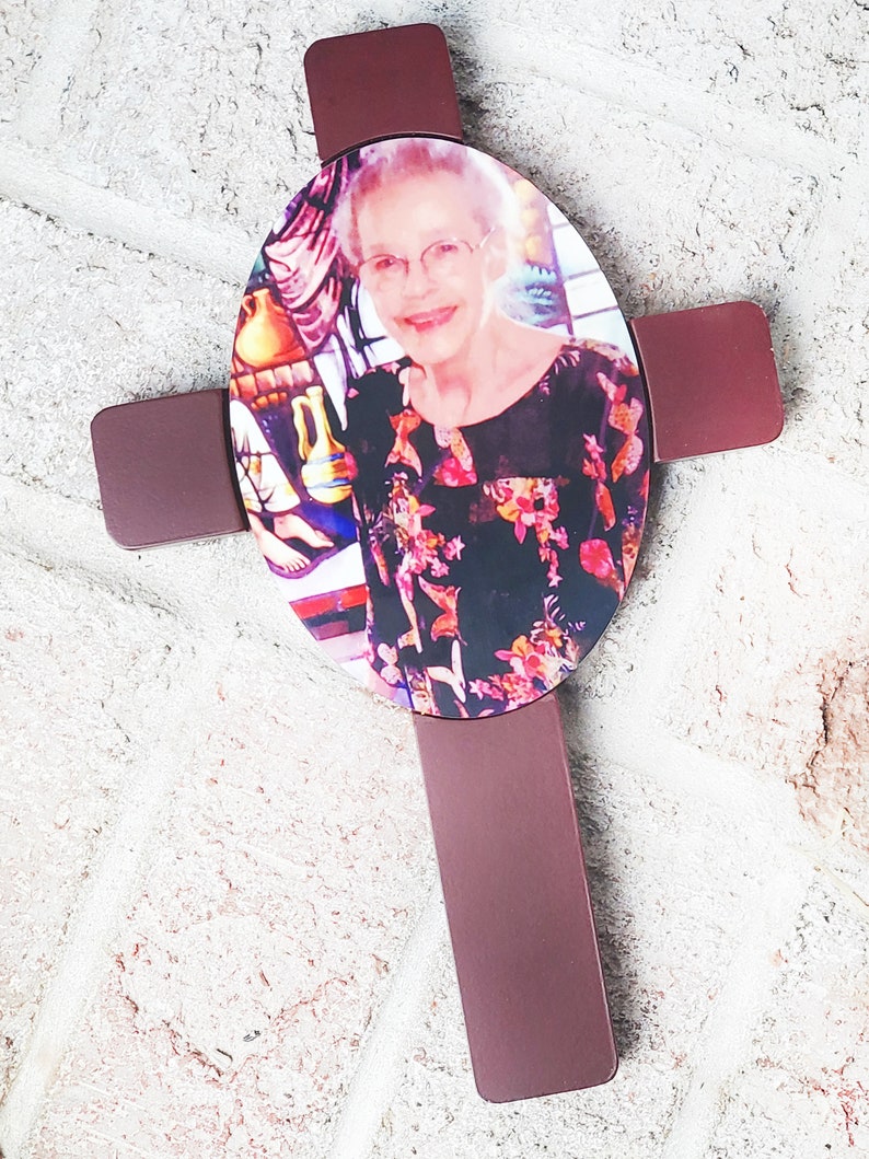 In Memory Photo Cross, Memorial cross, loss of a loved one, In remembrance Cross with picture, Grandma photo memorial, Grieving, loss image 6