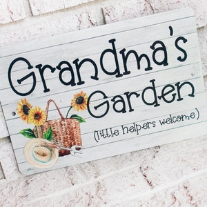 Grandma's Garden outdoor metal Garden sign, Indoor/Outdoor metal yard signs, Grandma's Garden, Little Helpers Welcome, Mothers day gift image 4