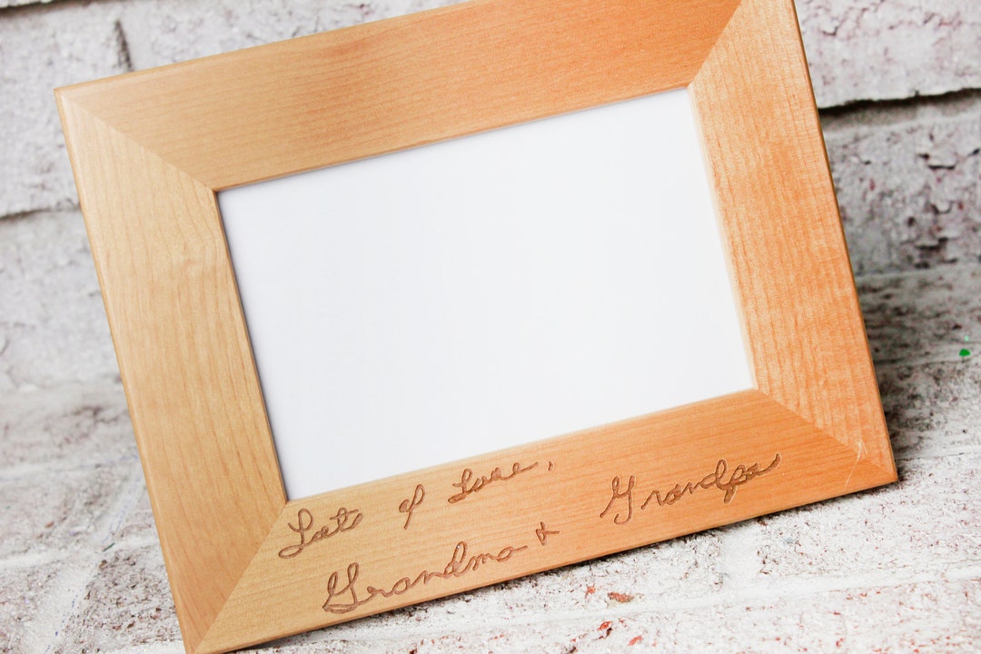 Engraved Handwriting Photo Frame, Personalized Memorial Gift - Etsy