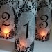 Damask Luminary Table Numbers Set of 22, Wedding Table Numbers, Damask ...