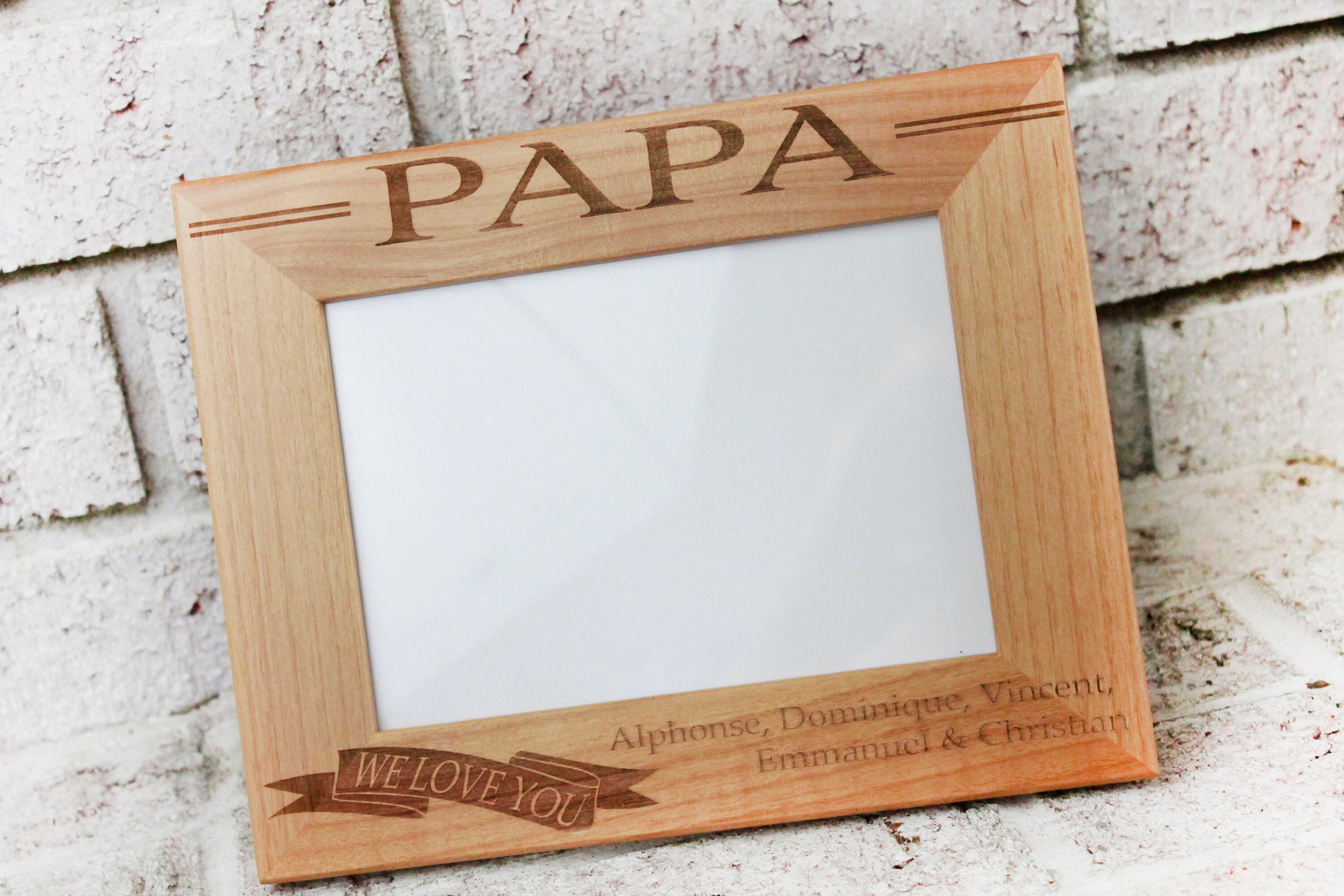 Personalized Father's day Picture Frame Papa photo frame Etsy