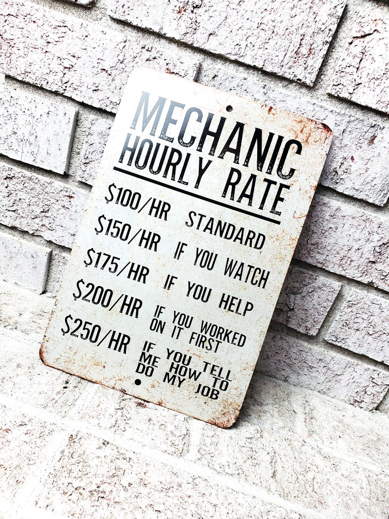 Mechanic Rules Metal Sign, Indoor/Outdoor metal signs, Garage Gifts, Gifts for him, Funny Metal Signs, Garage Decor, Metal Signs, funny gift image 4
