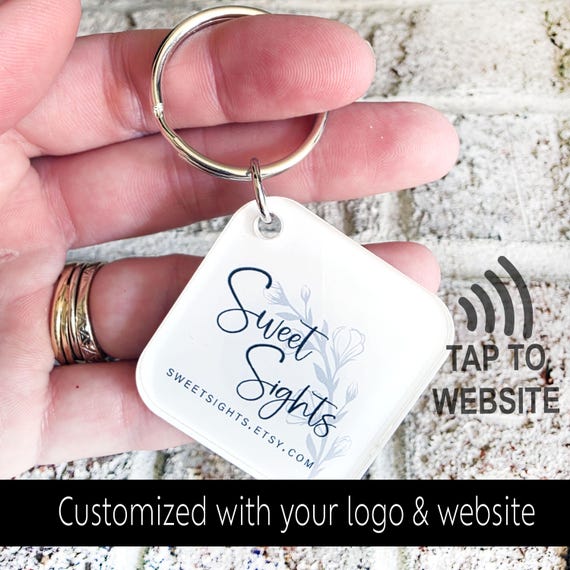 Custom NFC Keychain | Digital Business Card, Tap to Share