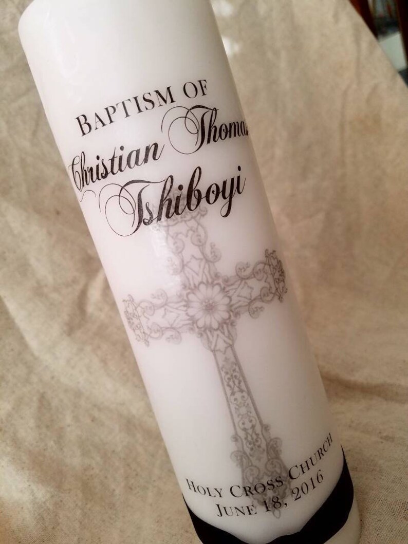 Baptism candle set christening candles candles with names Etsy