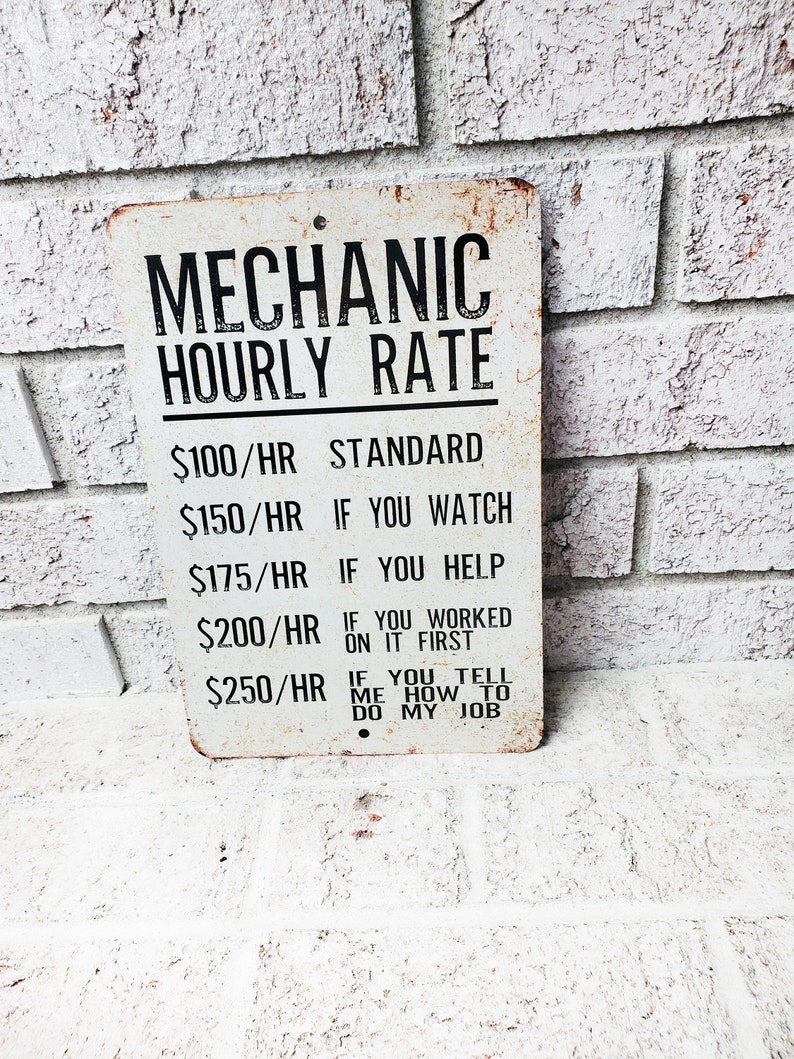 Mechanic Rules Metal Sign, Indoor/Outdoor metal signs, Garage Gifts, Gifts for him, Funny Metal Signs, Garage Decor, Metal Signs, funny gift image 7