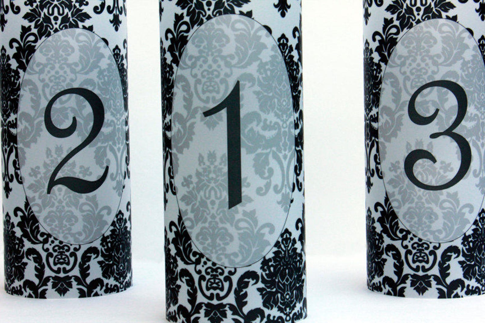 Damask Luminary Table Numbers Set of 20 Wedding Table | Etsy