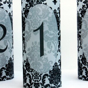 Damask Luminary Table Numbers Set of 20, Wedding Table Numbers, Damask ...