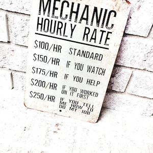 Mechanic Rules Metal Sign, Indoor/Outdoor metal signs, Garage Gifts, Gifts for him, Funny Metal Signs, Garage Decor, Metal Signs, funny gift image 9