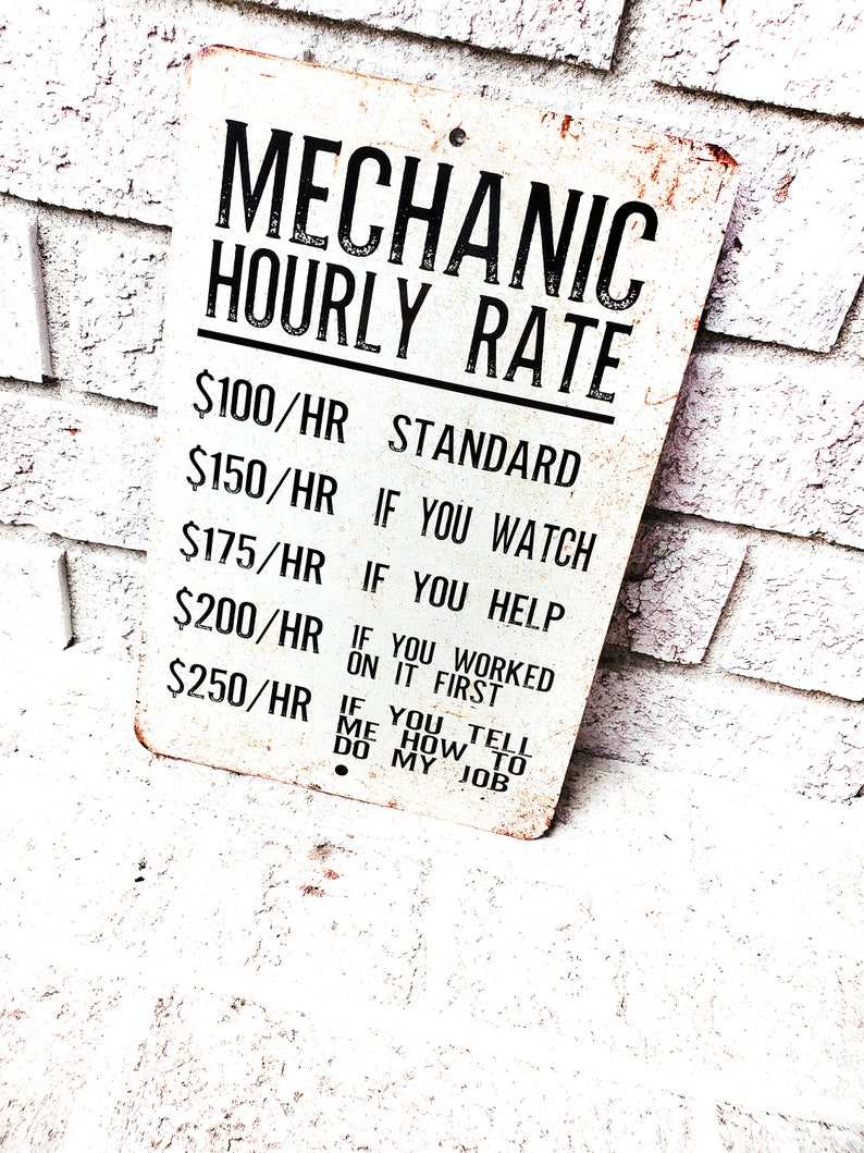 Mechanic Rules Metal Sign, Indoor/Outdoor metal signs, Garage Gifts, Gifts for him, Funny Metal Signs, Garage Decor, Metal Signs, funny gift image 9