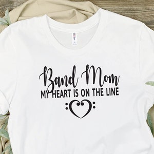 Band Mom, marching band season, custom band shirts, football season, with the band, drumline marching band, drum line shirt, drum mom
