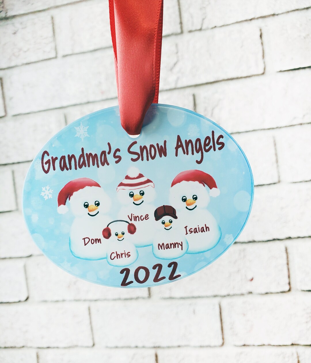 Grandma's Ornament, Personalized Grandma Ornament, Grandkid Ornament ...