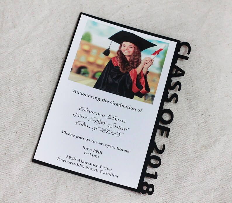 Download Paper Diy Announcement Graduation Invitation Template Diy Invitation Svg File High School Gradution 2019 Graduation Announcement Paper Party Supplies