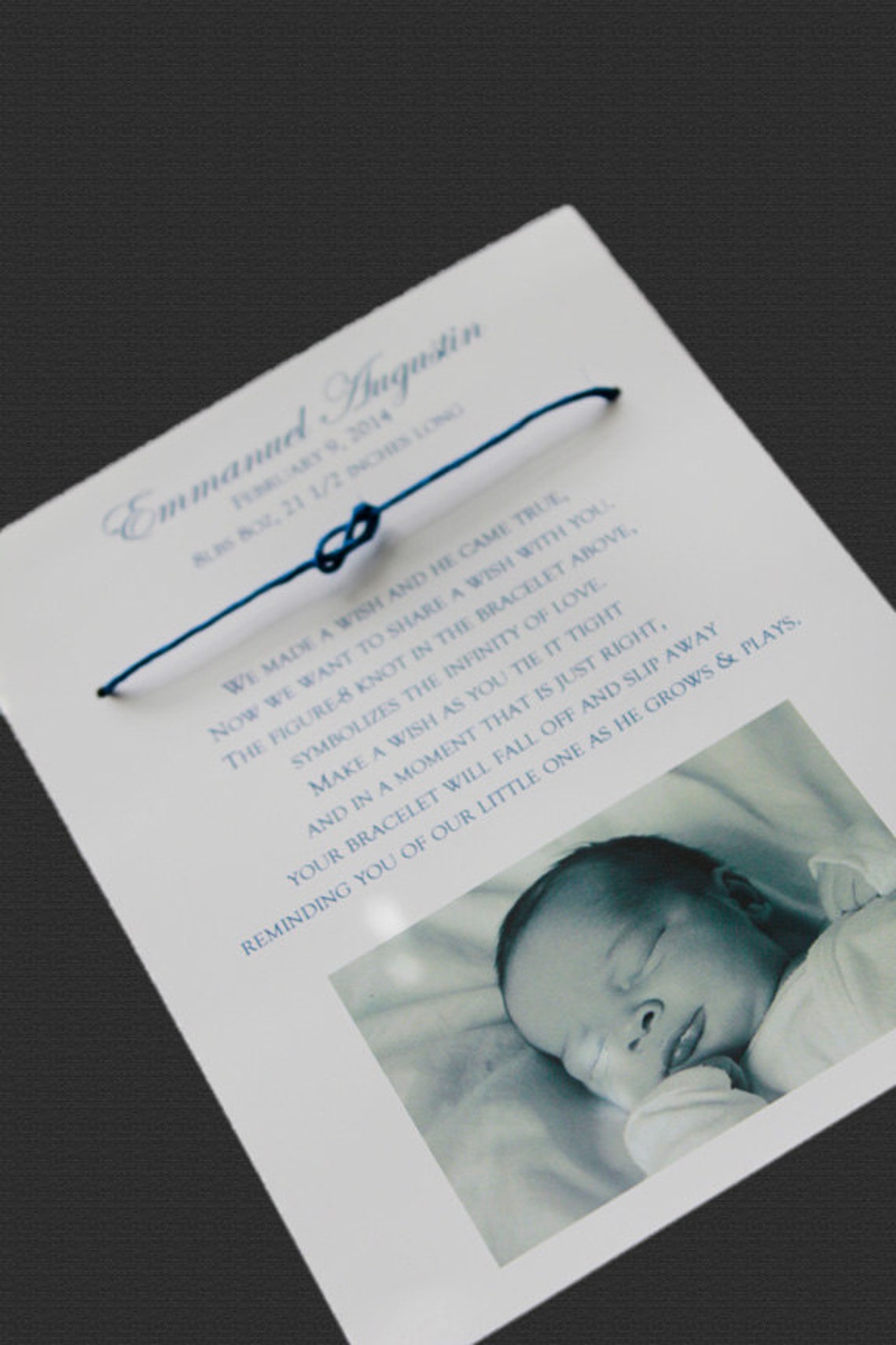 Birth Announcements New Baby Wish Bracelet Party Favors Baby Etsy