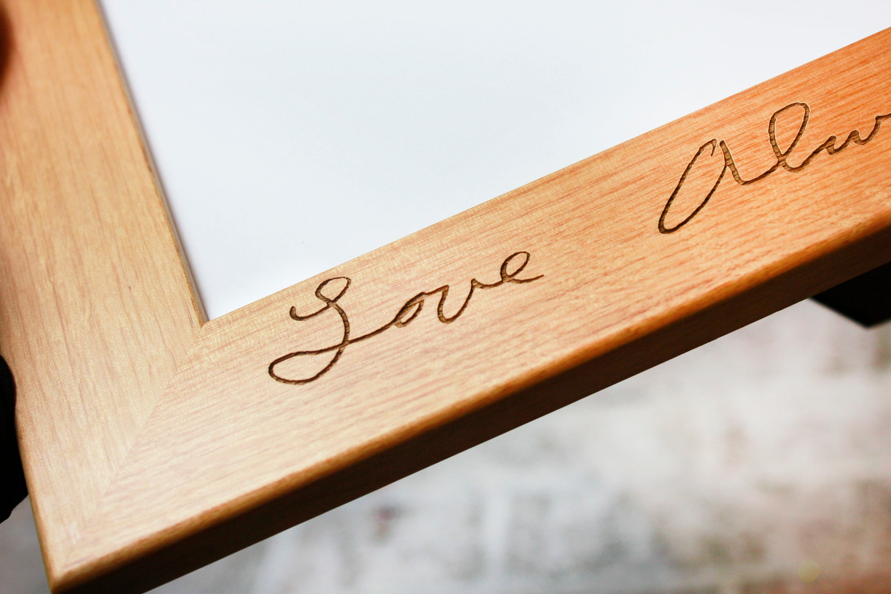 Custom Handwriting Photo Frame, Laser Engraved Memorial Gift - Etsy