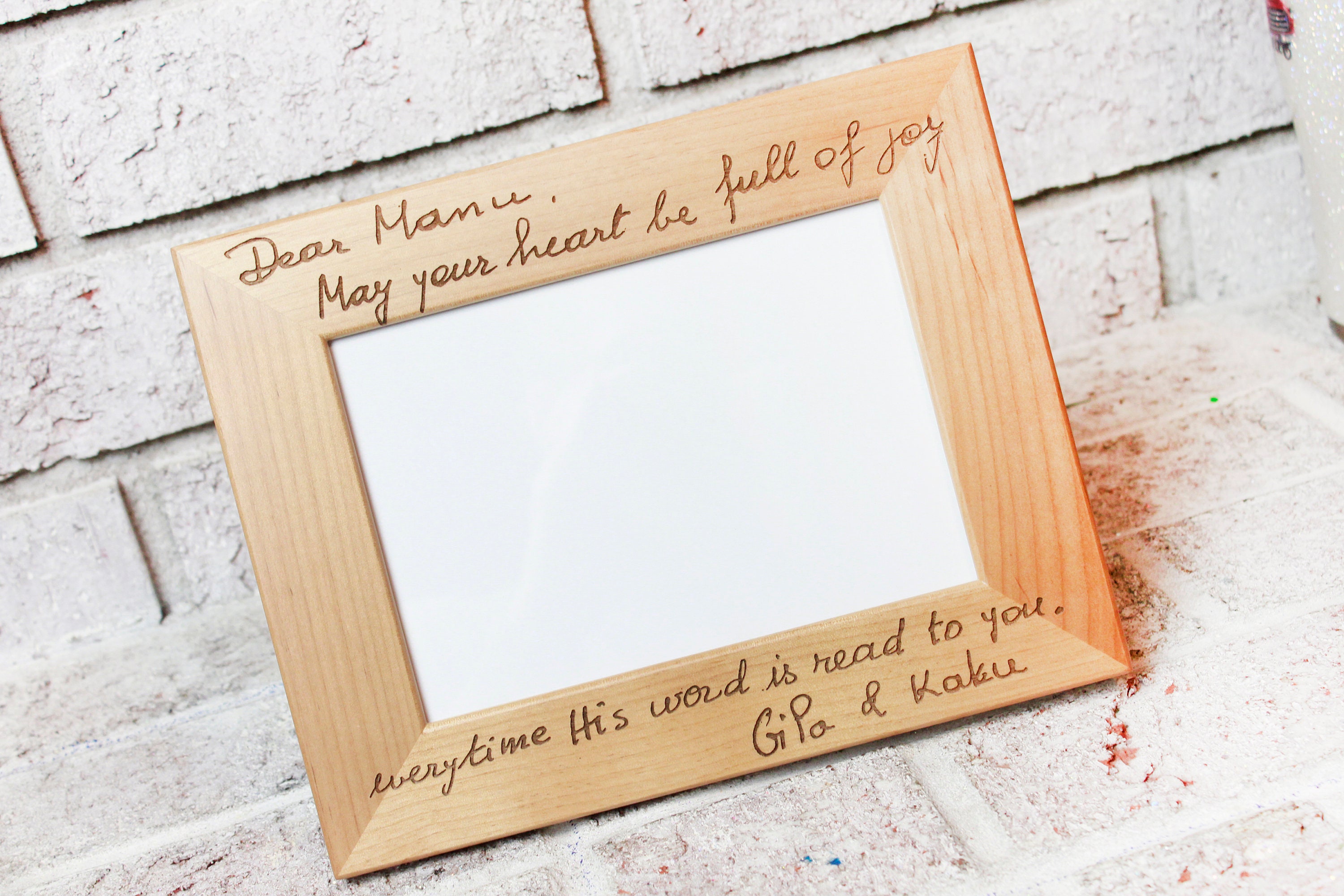 Your Handwriting engraved on a Frame 5x7 picture frame Etsy