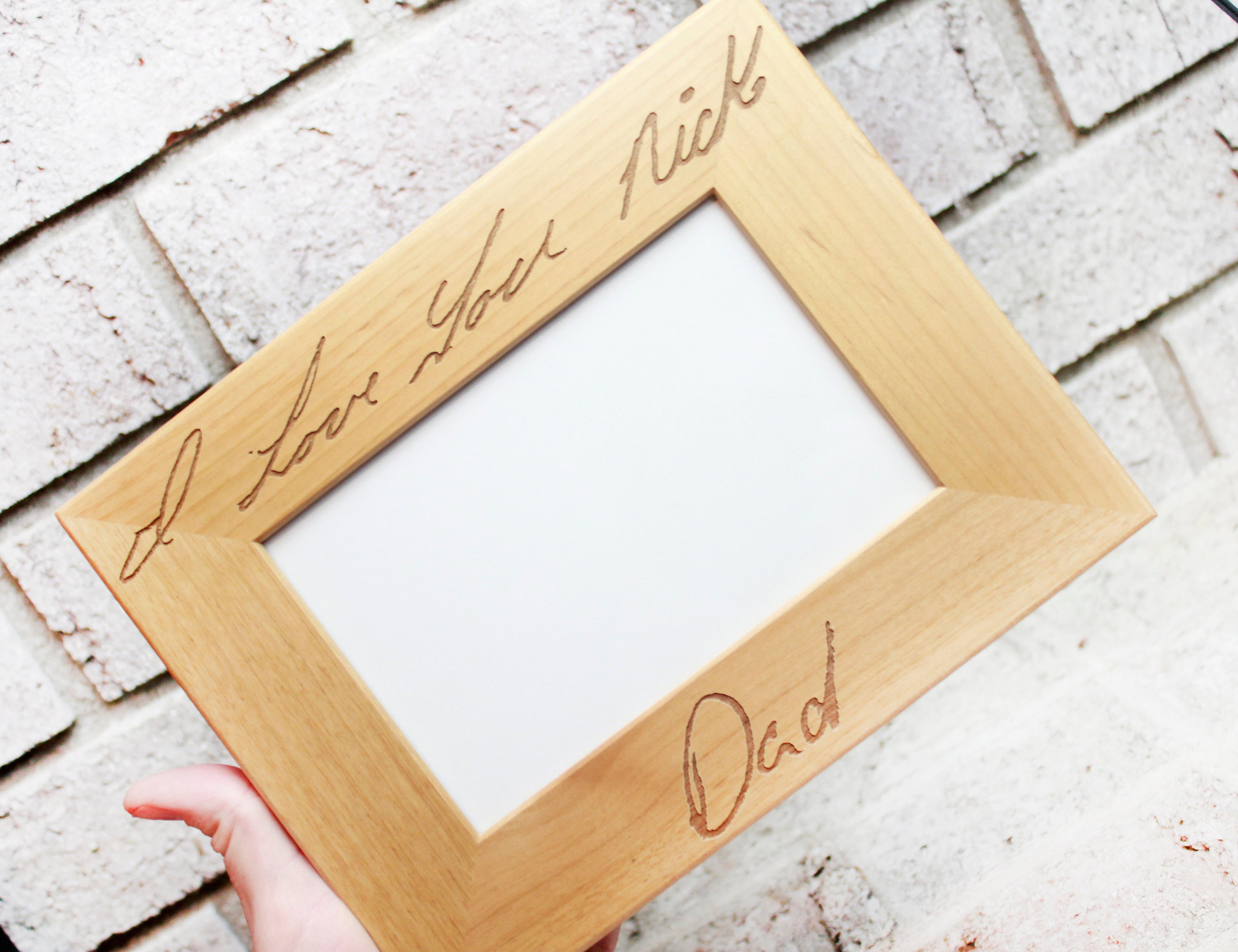 Custom Handwriting Engraved Picture Frame, Memorial Keepsake (4x6 Photo ...