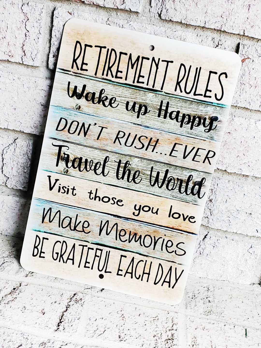 Retirement Rules Metal Sign, Indoor/outdoor Metal Signs, Retirement Gifts, Rules for Retirement ...