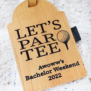 Golf gifts,Bachelor weeekend, golf tee tag, golf bag tag, personalized golf accessories, bachelorette golfing weekend, golfing favors
