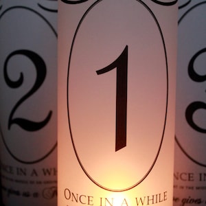 Table Numbers, Fairytale Wedding, Fairytale Table Numbers, Fairytale Luminaries, Fairytale wedding decor- Set of 20