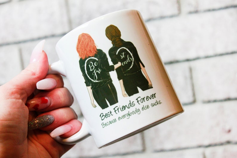 Best Friends Coffee Cups Best Friends Because Everybody Else Etsy