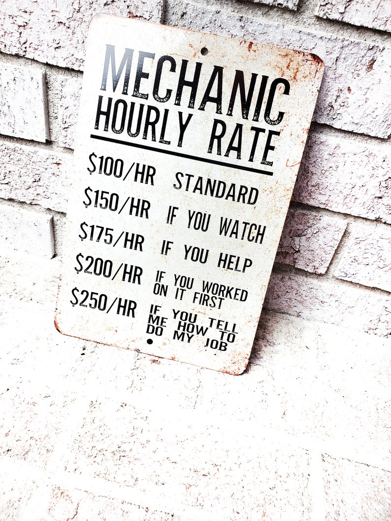 Mechanic Rules Metal Sign, Indoor/Outdoor metal signs, Garage Gifts, Gifts for him, Funny Metal Signs, Garage Decor, Metal Signs, funny gift image 5