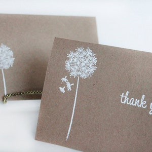 Simple Thank You Cards Set of 10 // Thank You Note Card // Blank Notecards // Simple Card Set // Stationary // Rustic Wedding Thank You Card image 3