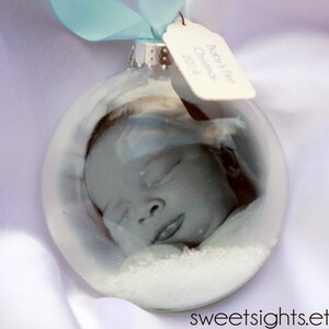 Premier Noël de bébé, premier Noël de bébé garçon, nouveau bébé garçon, ornement personnalisé, ornement personnalisé, ornement photo en verre, prince
