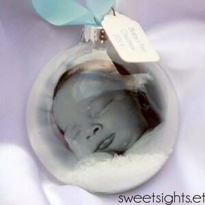 Baby's First Christmas, Baby Boy's first Christmas, New Baby boy, Customzied ornament, personalized ornament, Glass photo ornament, prince