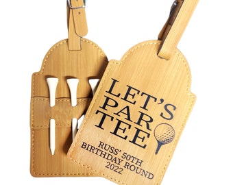 Golf Tee Gifts, Birthday gifts, 50th birthday golf gifts, Custom golf tee, Pesonalized golf accessories, Golf tags, wooden tee with holder