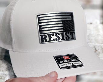 Resist American Flag Patch Trucker Hat, First Amendment