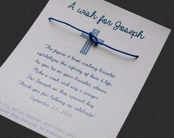 Baptism Wish Bracelet Favors, Confirmation Gift (Set of 65)
