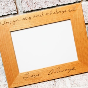 Aangepaste handschriftlijst, 4 x 6-fotolijst, Memorial cadeau-ideeën, gepersonaliseerde fotolijst, Memorial Frame cadeau, In liefdevolle herinnering