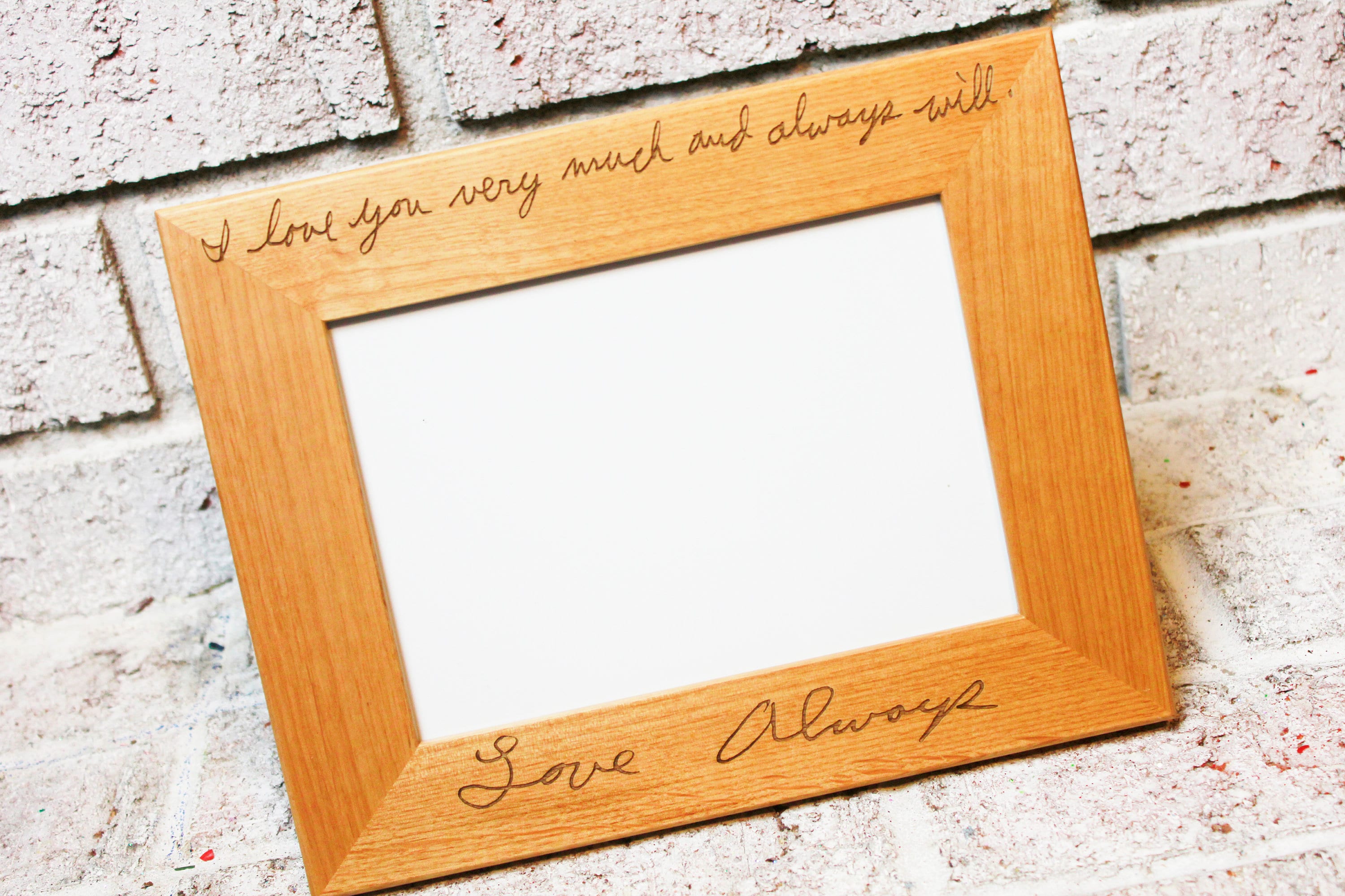 Custom Handwriting Photo Frame, Laser Engraved Memorial Gift - Etsy