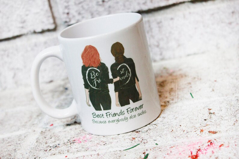 Best Friends Coffee Cups Best Friends Because Everybody Else Etsy