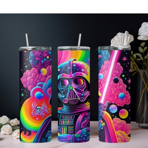 Star Wars Darth Vader Colorful Tumbler, Disney Hollywood Studios, Disney Cup, Galaxy’s Edge, Lisa Frank inspired, May the fourth